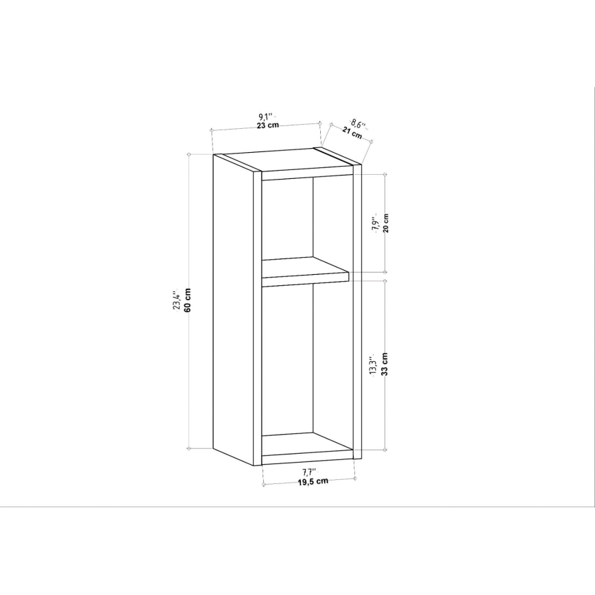 Table de chevet TILMO anthracite