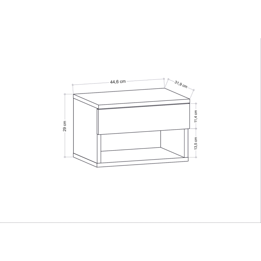 Table de chevet VETRA blanche