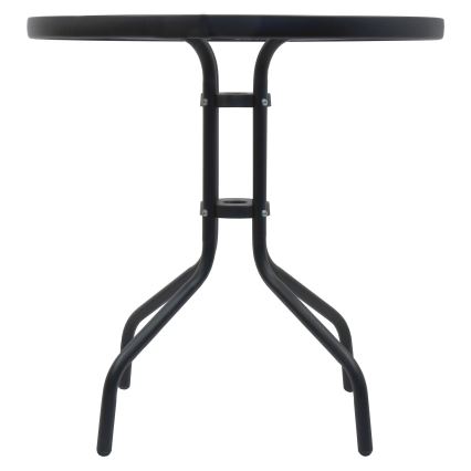 Table de jardin d. 70 cm noir