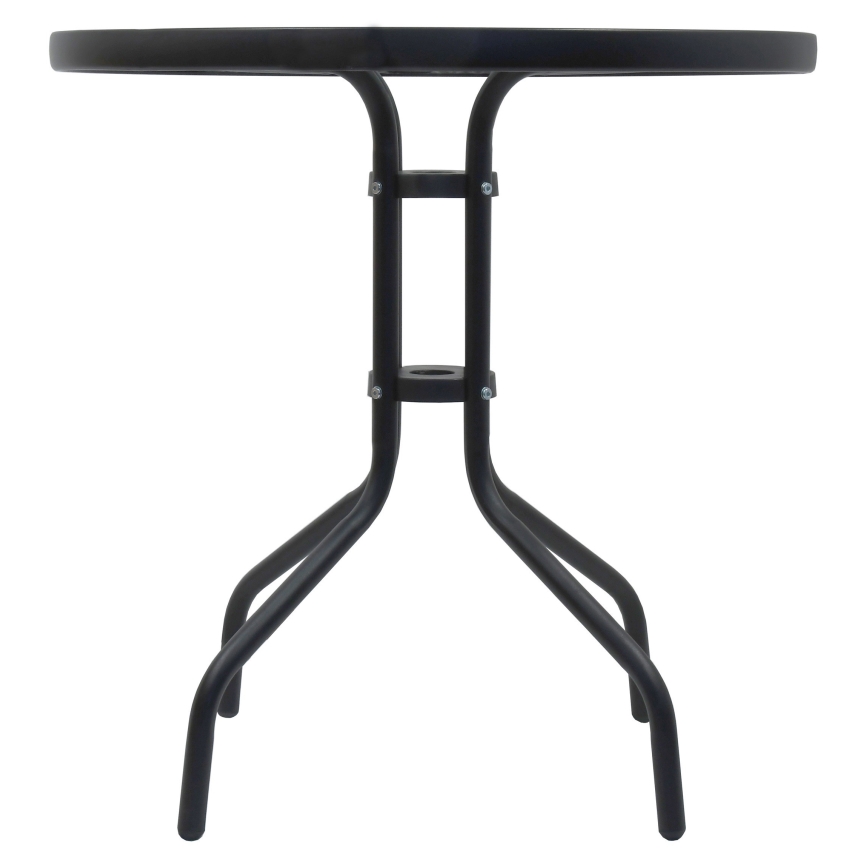 Table de jardin d. 70 cm noir