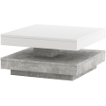 Table TIMO blanche/grise effet béton