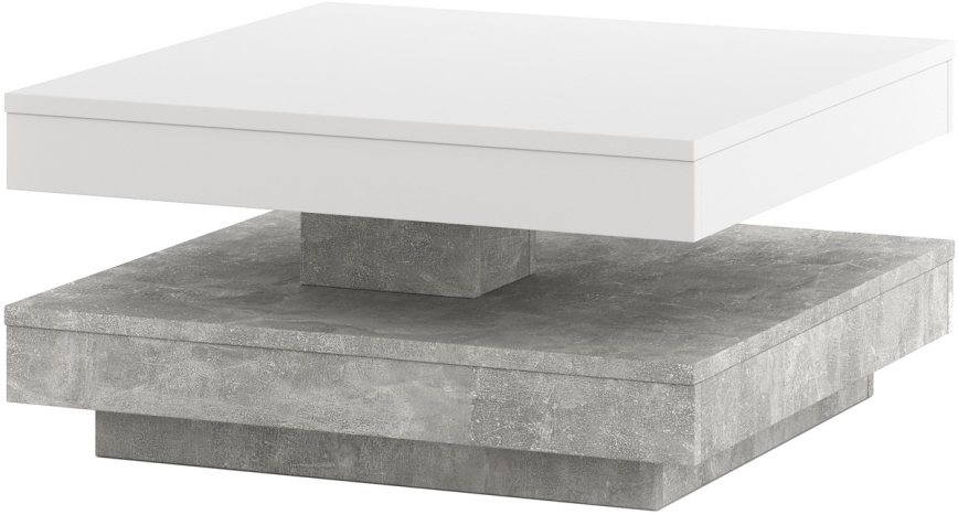 Table TIMO blanche/grise effet béton