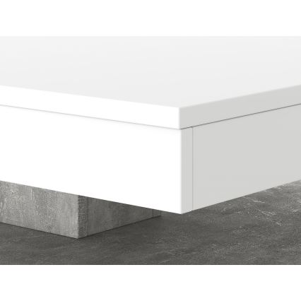 Table TIMO blanche/grise effet béton