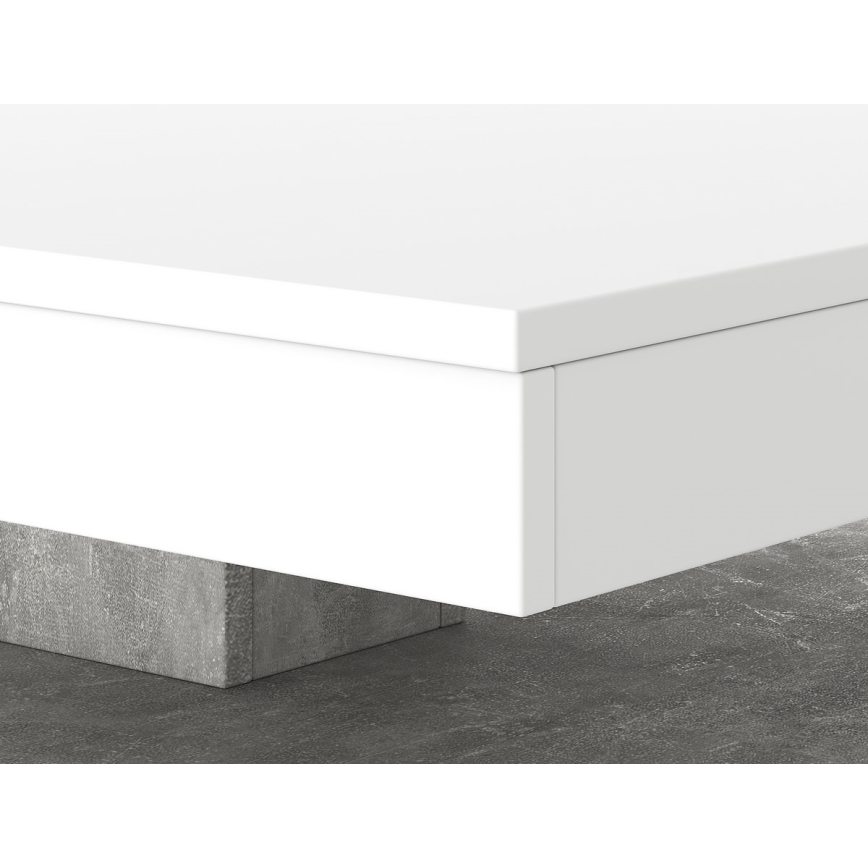 Table TIMO blanche/grise effet béton