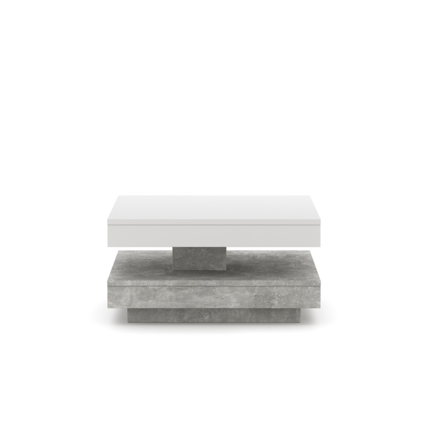 Table TIMO blanche/grise effet béton