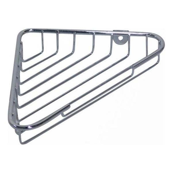 Tablette d'angle de douche 14x21,5 cm chrome brillant