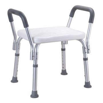 Tabouret 55,5x56 cm argenté/blanc