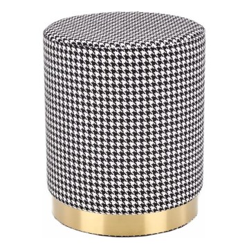 Tabouret ARUNA d. 36 cm blanc/noir/doré