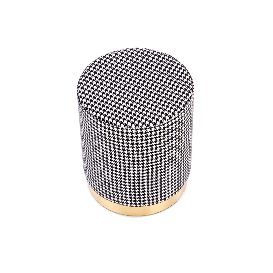 Tabouret ARUNA d. 36 cm blanc/noir/doré