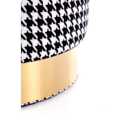 Tabouret ARUNA d. 36 cm blanc/noir/doré