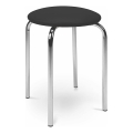 Tabouret CHICO 47x41 cm noir/chrome brillant