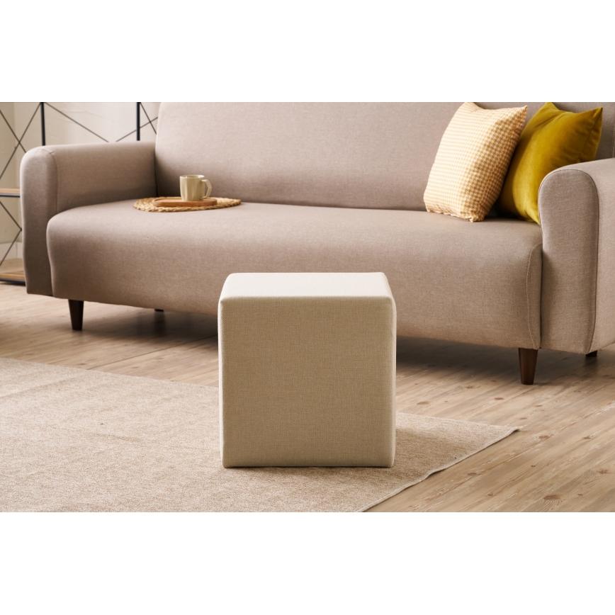 Tabouret CUBI 40x40 cm beige
