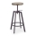 Tabouret de bar 80x30 cm noir