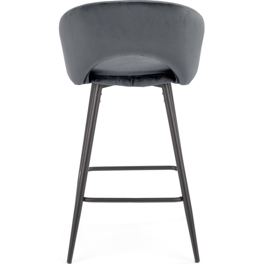 Tabouret de bar 89x49 cm gris/noir