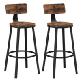 Tabouret de bar AVEN marron/noir