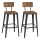 Tabouret de bar AVEN marron/noir