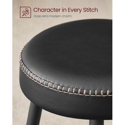 Tabouret de bar LIOR noir