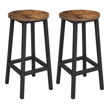 Tabouret de bar LOE brun/noir