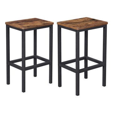 Tabouret de bar LOE marron/noir