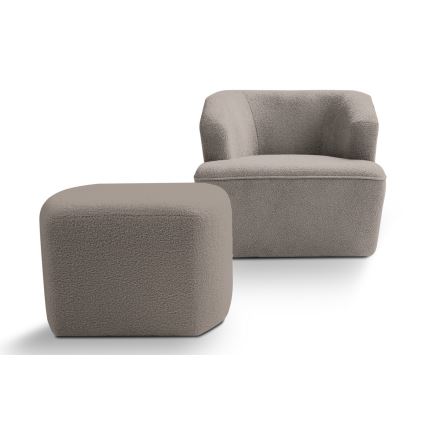 Pouf design ESTRELA 43x63 cm beige