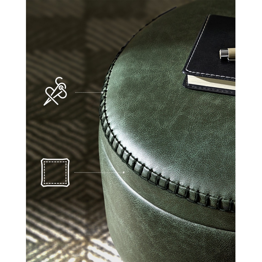 Tabouret en cuir CORE vert