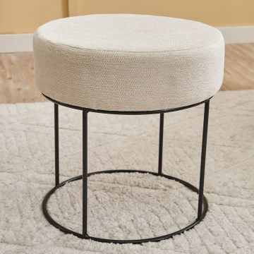Tabouret JAVI Ø 40 cm crème