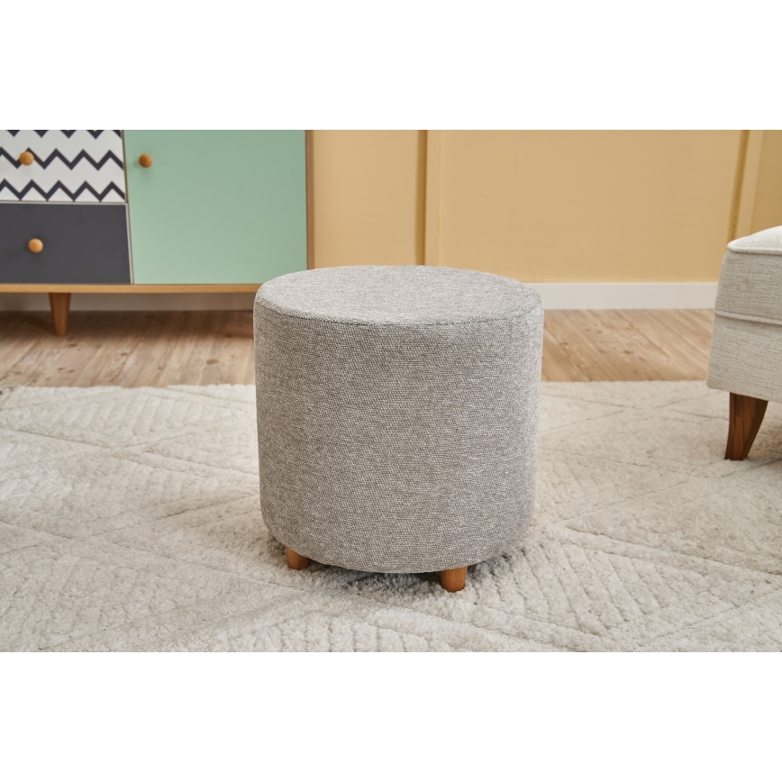 Tabouret KIMA Ø 40 cm crème/gris