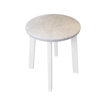 Tabouret KUBE Ø 36 cm blanc/crème