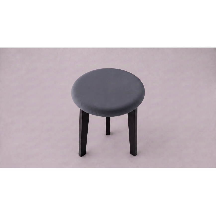 Tabouret KUBE Ø 36 cm noir/anthracite