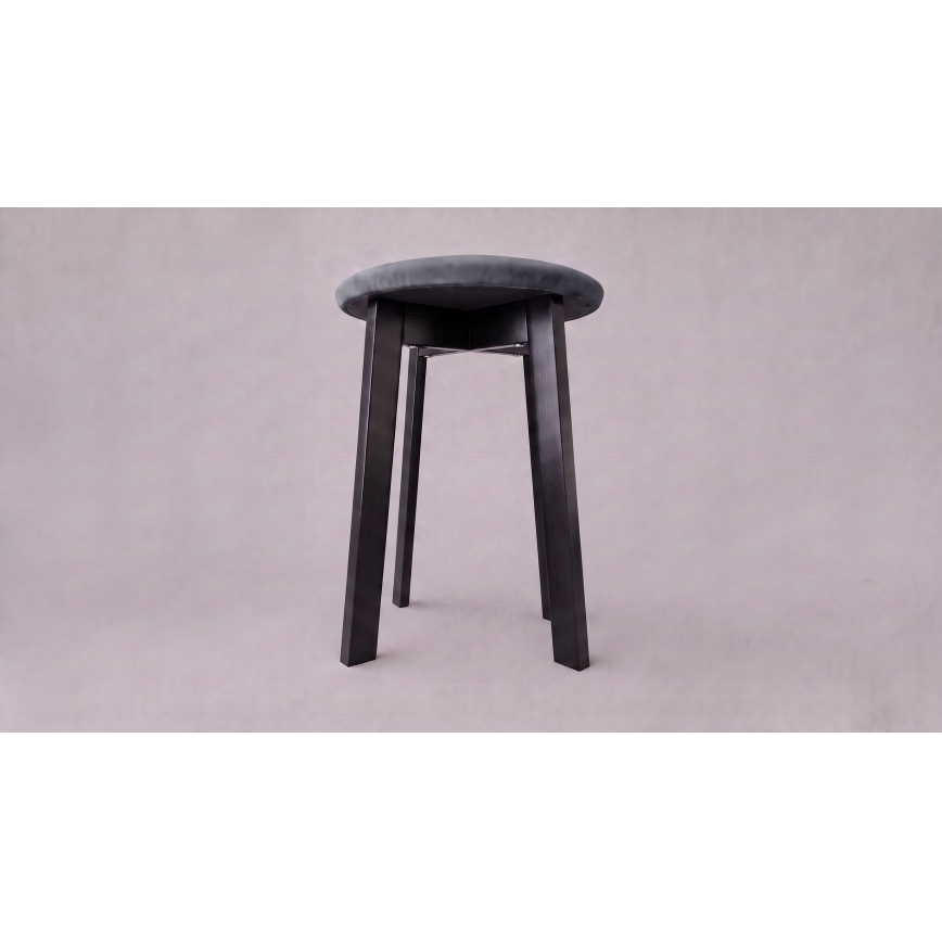 Tabouret KUBE Ø 36 cm noir/anthracite