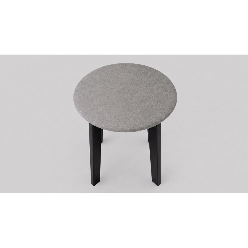 Tabouret KUBE Ø 36 cm noir/gris