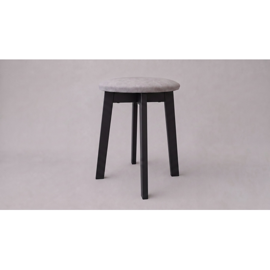 Tabouret KUBE Ø 36 cm noir/gris