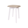 Tabouret LUBE 36x36 cm blanc/beige