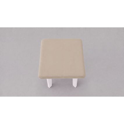 Tabouret LUBE 36x36 cm blanc/beige