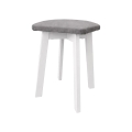 Tabouret LUBE 36x36 cm blanc/gris