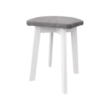 Tabouret LUBE 36x36 cm blanc/gris