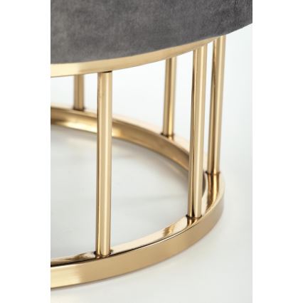 Tabouret MINTY d. 37 cm gris/doré