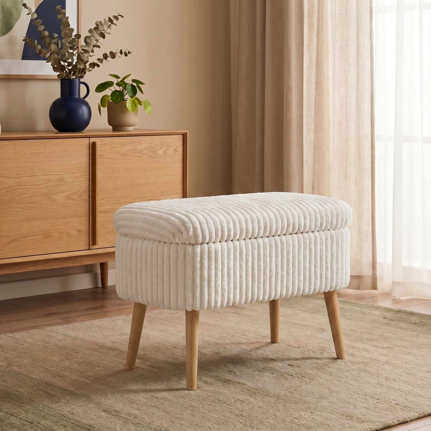 Tabouret MOLIS 35x60 cm blanc