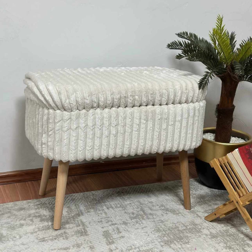 Tabouret MOLIS 35x60 cm blanc
