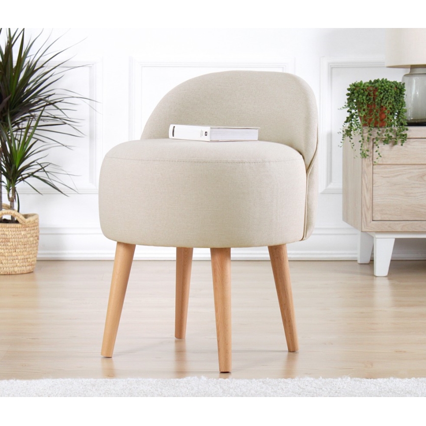 Tabouret NIKI Ø 46 cm, crème