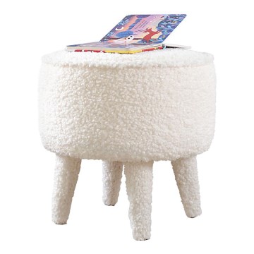 Tabouret PIXI Ø 38 cm blanc