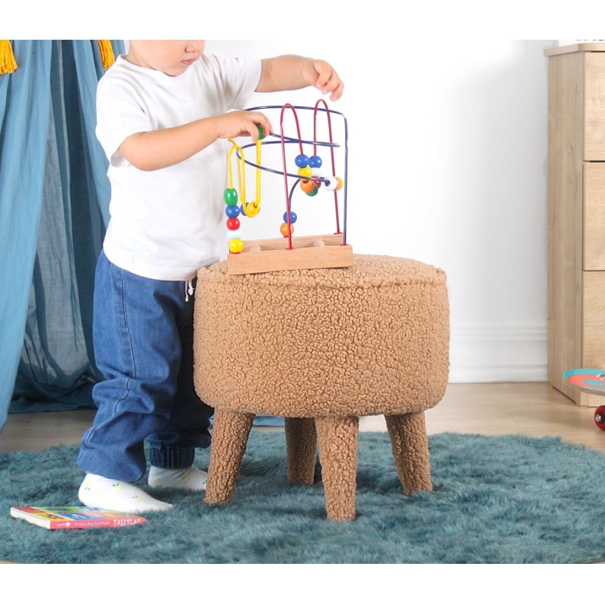 Tabouret PIXI Ø 38 cm, marron