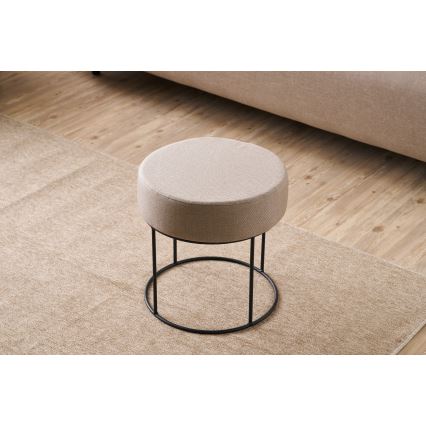 Tabouret RELO Ø 40 cm beige
