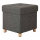 Tabouret SULTAN 38x40 cm gris foncé