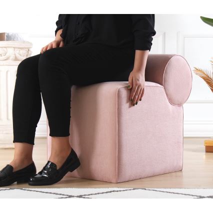 Tabouret TIKI 47 x 45 cm, rose