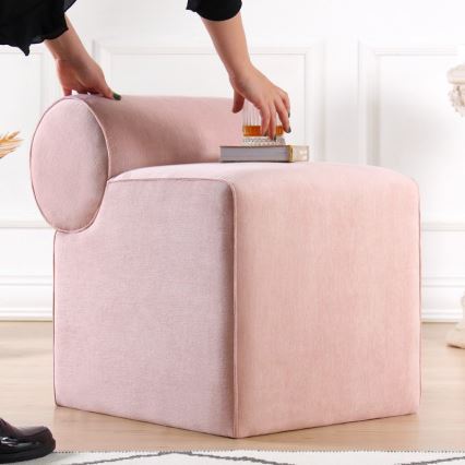 Tabouret TIKI 47 x 45 cm, rose