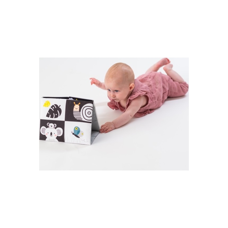 Taf Toys - Libro tessile per bambini con specchio nero