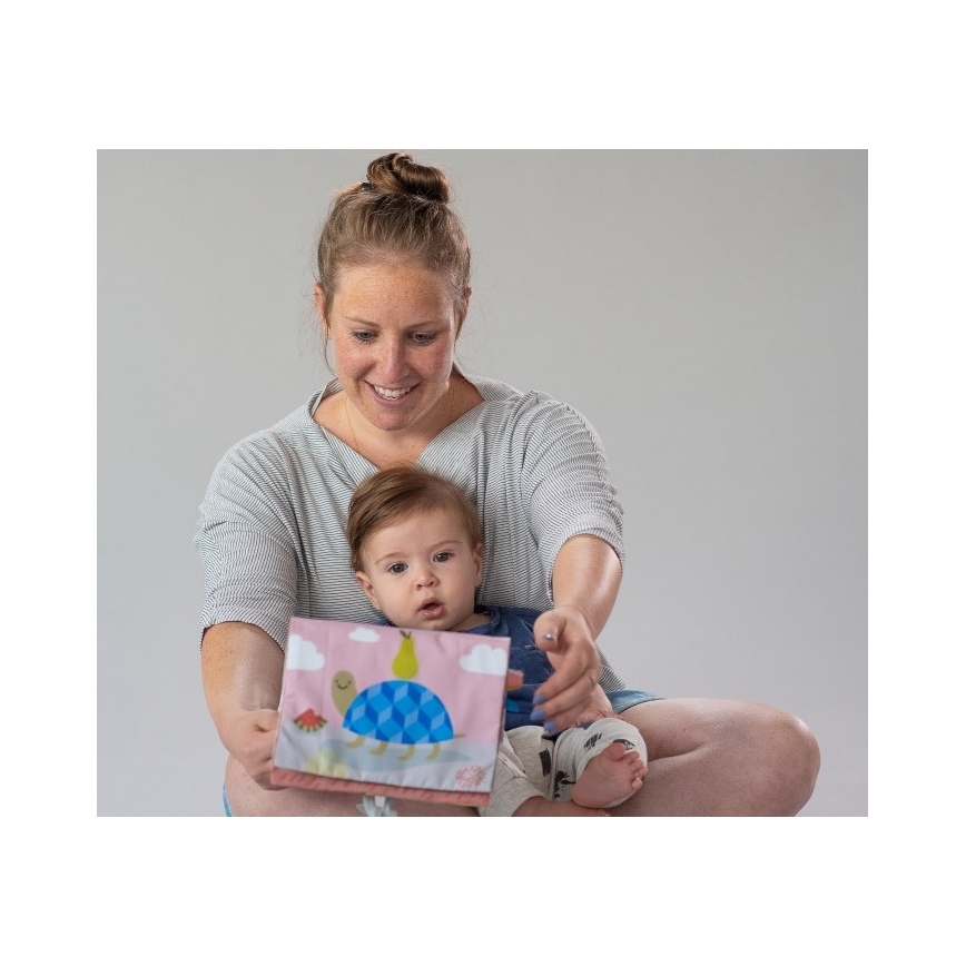 Taf Toys - Livre textile pour enfant avec miroir savane