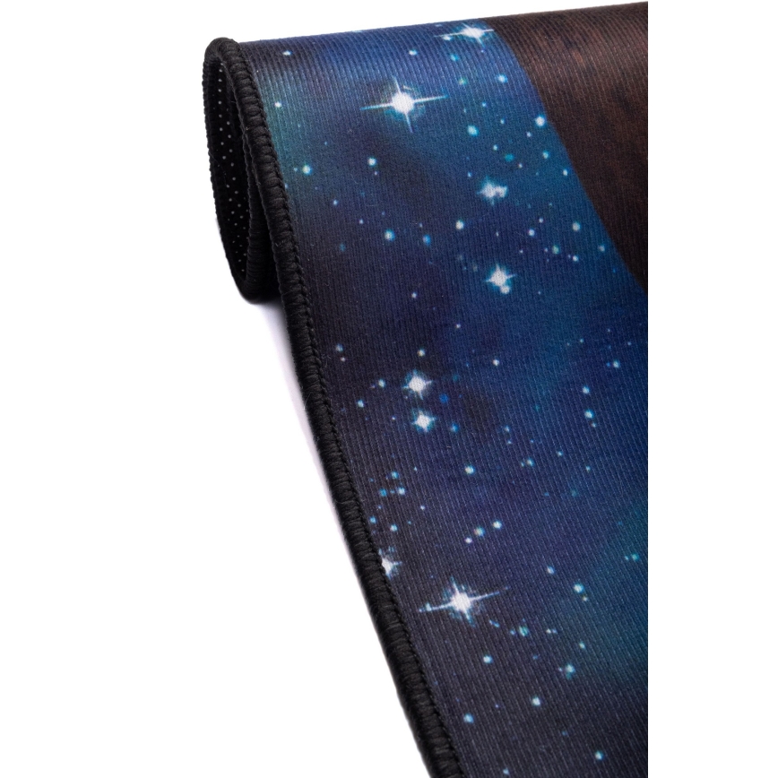 Tapis antidérapant pour enfants PRINT 3D 80x150 cm planètes/multicolore