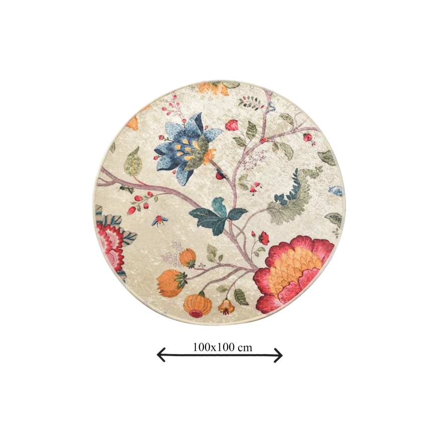 Tapis de salle de bains ARYA d. 100 cm coloré